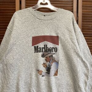 1スタ 再落無し AWGD グレー タバコ スウェット マルボロ Marlboro 銘柄 90s 00s ビンテージ 古着 ベール 卸 仕入れ