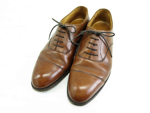 CROCKETT & JONES クロケットアンドジョーンズ 8739 WHITEHALL レザードレスシューズ ブラウン系 6.5E [240001187988]【中古】