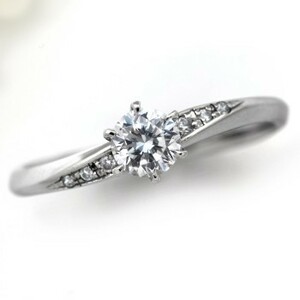 婚約指輪 安い プラチナ ダイヤモンド 0.5カラット 鑑定書付 0.53ct Dカラー SI2クラス 3EXカット GIA