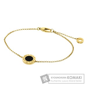 BVLGARI ブルガリ ブルガリブルガリ オニキス ブレスレット K18イエローゴールド レディース 中古