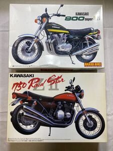 アオシマ プラモデル 未組立 カワサキ 900 super4 Z1 & 750RS ZII RED STAR 1/12 2個セット