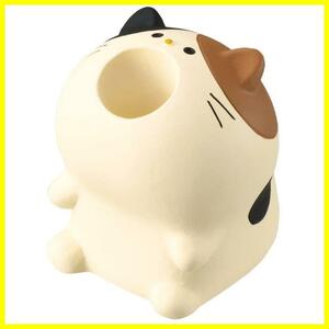 【特価セール】デコレコーポレーション harapeko animal ペンスタンド みけねこ サイズ：約W4 D4.5 H4.8 