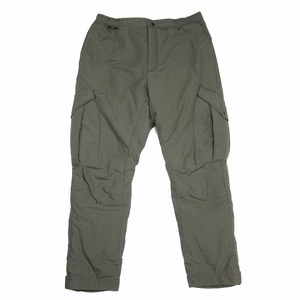 美品 ナンガ NANGA TAKIBI DOWN PANTS タキビダウンパンツ カーゴパンツ 6ポケット アウトドアウェア M カーキグレー/▲I40/メンズ