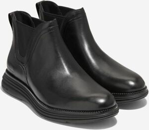 Cole Haan 26cm チェルシー ブーツ ブラック プレーン サイドゴア 軽量 ビジネス レザー スニーカー レースアップ XXX314