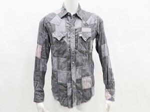 /◆【ENGINEERED GARMENTS エンジニアードガーメンツ】シャンブレー パッチワーク ウエスタンシャツ S