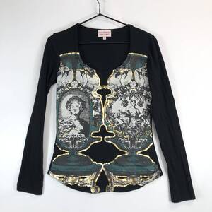 ヴィヴィアンウエストウッド VIVIENNE WESTWOOD レッドレーベル 長袖Tシャツ ブラック レディース3サイズ 日本製 70101M