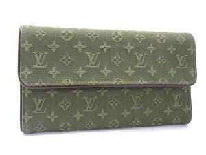 1円■美品■ LOUIS VUITTON ヴィトン M92443 モノグラムミニ ポルトトレゾールインターナショナル 長財布 ウォレット TSTカーキ FK1122