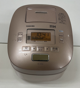 【A364】中古品　TOSHIBA　東芝　鍛造かまど銅釜　真空圧力IH保温釜　RC-10VSE2　(P)ピンクゴールド　1.0L　2014年製　動作確認済