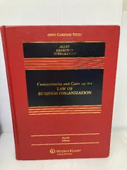 【※イタミ有】Commentaries and Cases on the Law of Business Organization  Wolters Kluwer Law ＆ Business Allen, William T.