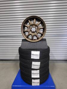 新品１２インチホイール　ブロンズ＋ブリヂストン　スタッドレス　Ｗ300　145/80Ｒ12　80/78！４本セット！軽トラ・軽バンに！