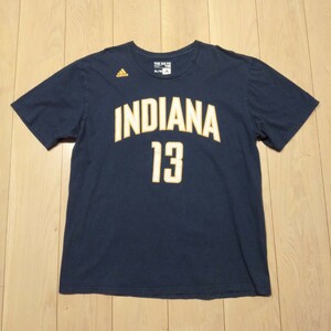 USA古着卸 XLサイズ adidas アディダス NBA インディアナ ペイサーズ 13 ポール ジョージ 両面 プリント Tシャツ 