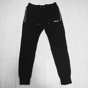 美品！希少ＸＳ BALR. ボーラー ロゴメタル ジョガーパンツ ブラック