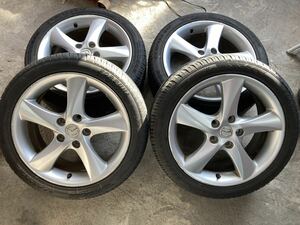 MAZDA 215/45R17 7J +55 PCD114.3 アルミホイール4本セット