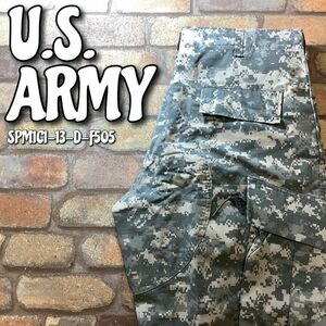 ★13年製★米軍実物★【U.S.ARMY】UCP ACU デジカモ リップストップ コンバットパンツ【L/LONG】セージグリーン カーゴパンツ 戦闘服 K-201