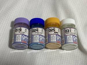 1円〜 【１円スタート!】 ガイアカラー プラモデル塗料 ４本セット 15ml 長期保管品 gaia color 模型 ガイアノーツ 【未使用】