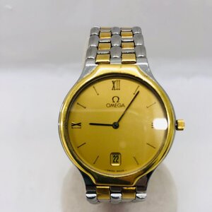 ★【稼働品】OMEGA　オメガ　Deville　デビル　196.0316　デイト　コンビ　クォーツ　腕時計　本体のみ　中古