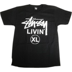 STUSSY ステューシー LIVIN‘XL TEE BLACK Tシャツ 黒 Size 【M】 【新古品・未使用品】 20812716