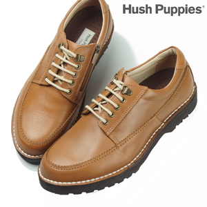 【新品】定価2万ハッシュパピー Hush Puppies大塚製靴《軽量 ビブラムソール》本革 Uモカジッパー ウォーキングシューズ 26.5 4E キャメル
