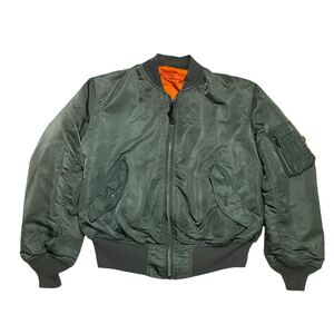 90s ALPHA INDUSTRIES INC. MA-1 フライトジャケット　ミリタリー　USA製　米軍　古着　vintage ヴィンテージ　サイズL