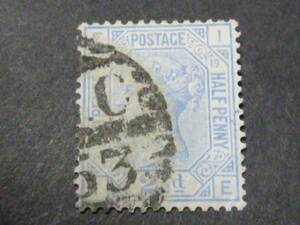 №94　イギリス 切手　1875年　SC#68　2 1/2p　PL19. SC評価 $42