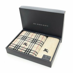 ◎516030 未使用品 BURBERRY バーバリー タオルセット バスタオル1・フェイスタオル1