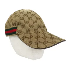 グッチ GGキャンバス ベースボールキャップ 200035 ユニセックス ベージュ GUCCI【中古】 【アパレル・小物】