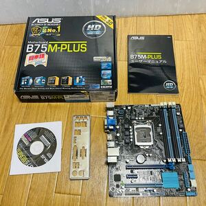 【ジャンク・動作未確認】 ASUSTek社製 Intel B75 Expressチップセット搭載 mATXマザーボード B75M- PLUS