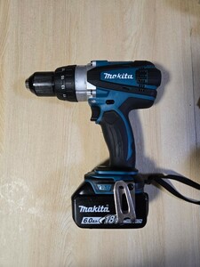 美品　マキタ 18V 充電式ドライバドリル DF458DZ 18V 6.0Ah 正規バッテリー付き　makita