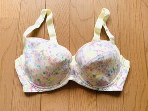 ファンケル 花柄 ブラジャー 花柄 イエロー C80 未使用新品 カップパイル生地 幅広ストラップ