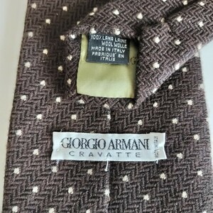 GIORGIO ARMANI(ジョルジオアルマーニ)茶点々ドットネクタイ