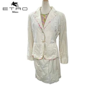 ETRO Milano/エトロ レディーススーツ3点セット ジャケット スカート トップス サイズ44.40 ペイズリー柄