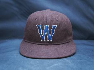 【新品】J.CREW Heritage wool-blend letterman baseball cap ダークブラウン 3
