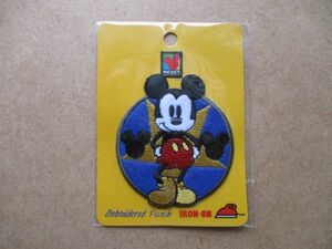 ディズニーDisney『ミッキーマウス』Mickey Mouse刺繍ワッペン/星666ミッキーDisneylandディズニーランドWALTパッチpatches S83