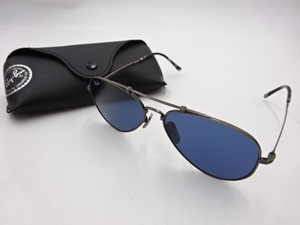 ★ M1280 Ray-Ban レイバン メンズ レディース サングラス RB8125 AVIATOR アビエーター ANTIQUE SILVER 58□14 140 ケース付き ★