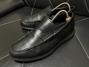 美品 COLE HAAN コールハーン C33734 7.5M≒25cm レザーシューズ ビジネスシューズ ローファー コインローファー ブラック メンズ 軽量