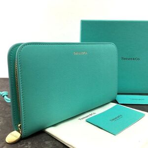 送料込み！ 未使用品 TIFFANY & Co. ジップウォレット ティファニーブルー 箱付き 512