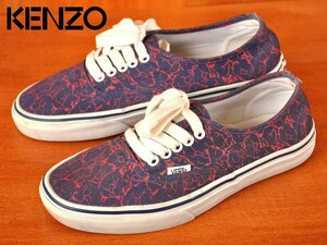 コラボ USA企画 VANS×KENZO オーセンティック ネイビー×レッド 花柄 キャンバス 25.5cm(16699