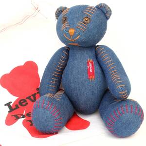 (32832-2)希少LEVISリーバイスDenim Bearデニムベア ぬいぐるみ フィギュア (コレクターズアイテム バナー 看板 テディベア 501XX)