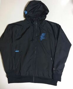 NIKE SPE ウーブン ジャケット XXL BLACK ナイキ WVN JACKET MFTA ナイロン パーカー NYLON foodie ブラック 黒 青 ウィンドランナー