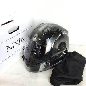 CREST クレストジャパン ヘルメット フルフェイス NINJA PHENIX SILVER L ◎HN05