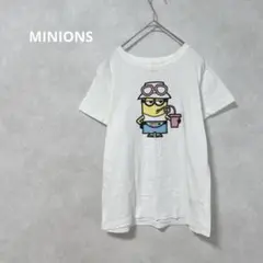 MINIONS ミニオンズ　Tシャツ　半袖　ビッグプリント　白　Mサイズ