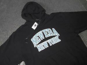 定価9350円 未使用 ニューエラ パーカー XLサイズ 大きめ 黒 ブラック NEW ERA OS PO HOODIE CL COLLAGE BLK XL　NEW YORK