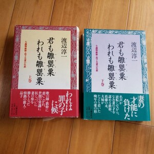 渡辺淳一　君も雛罌粟われも雛罌粟　上巻下巻　２冊　帯つき　各1500円 帯付 コクリコ