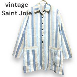 サンジョア Saint Joie ヴィンテージ古着 シャツ レトロ ジャケット ふるじょ　USED ヴィンテージ　レトロ vintage 古着　リネンシャツ