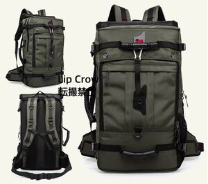 大容量 50L メンズ 黒 リュック リュックサック 4way 40L 防犯 バッグ アウトドア バックパック 防水ナイロン　17PC収納可能 ロック付き