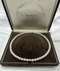 １円スタート　ミキモト　K18 パールネックレス あこや真珠　MIKIMOTO　約35ｇ