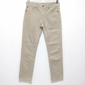 (^w^)b Levi’ｓ 511 リーバイス スキニー ベージュ カラー デニム パンツ ｗ29 スリム ジーンズ Vステッチ 革パッチ ジッパー チノパン