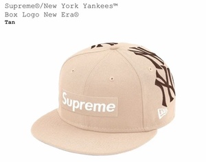 【新品】Supreme New York Yankees Box Logo New Era COLOR/STYLE：Tan SIZE：7-1/2 (Large)