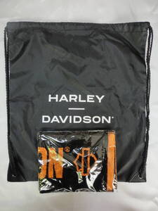 【非売品、未使用】 HARLEY-DAVIDSON ナイロンバッグ スポーツタオル ハーレーダビッドソン バッグ タオル