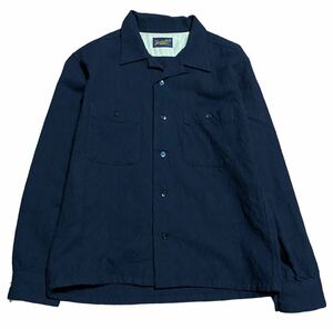 TENDERLOIN T-WOOL SHIRTS テンダーロイン オープンカラー ウールシャツ ネイビー M